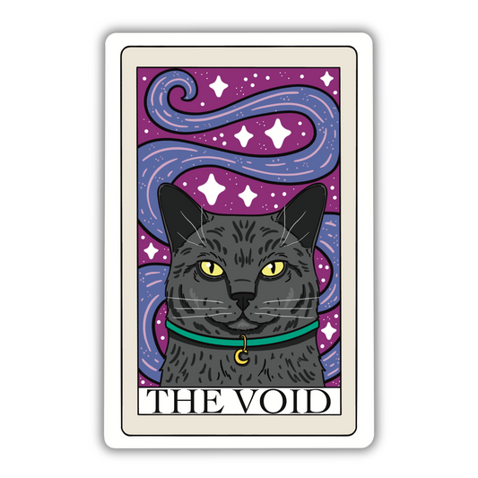 The Void Black Cat Tarot Card Vinyl Sticker