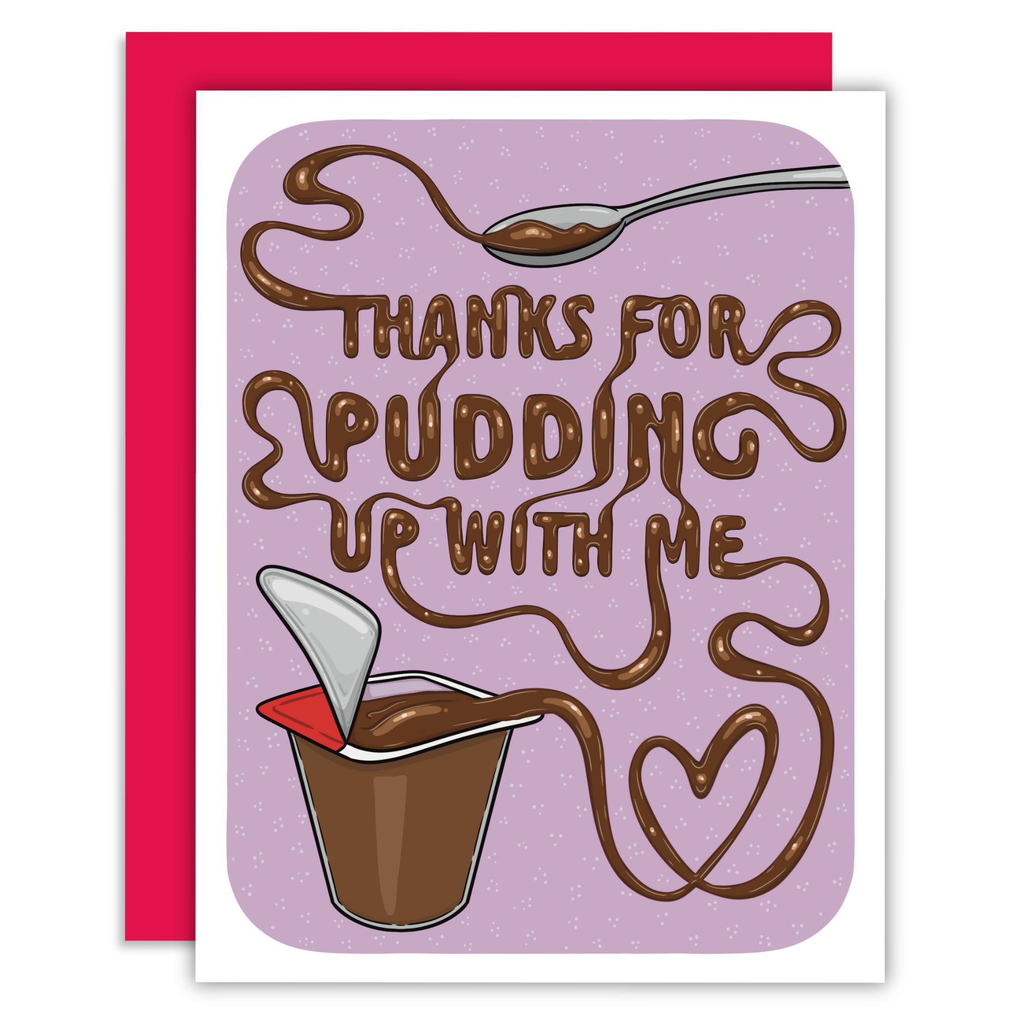 Lustige Dankeskarte 'Thank For Pudding Up With Me' – Für Kollegen, Lehrer, Chef – 127x178 Mm Mit Umschlag