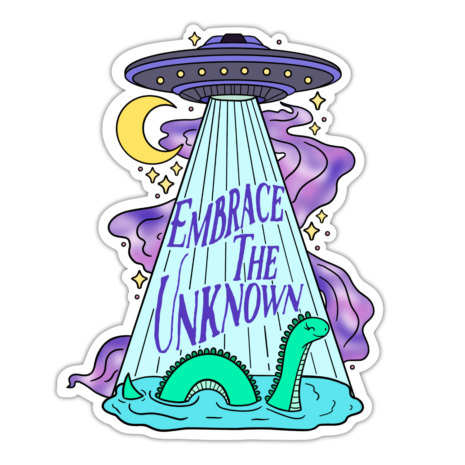 Embrace The Unknown Vinyl Sticker – Midnight Door Studio