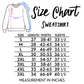 Midnight Door Studio Sweatshirt Size Chart