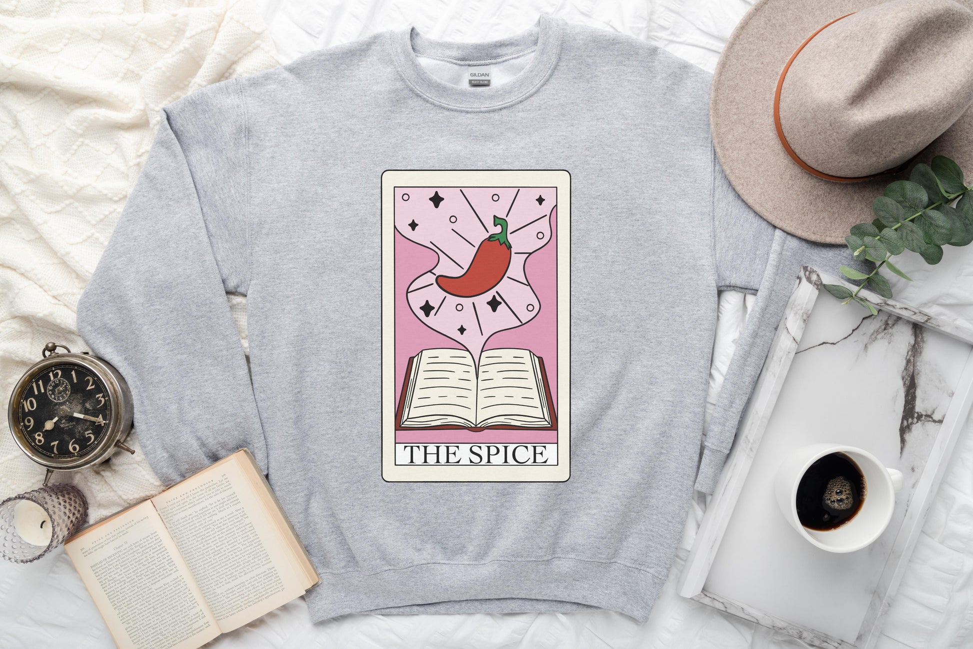 The spice tarot card sweatshirt, romance novel lover sweatshirt, spicy books, smut reader gift, smut sweater, tarot card gift, witchy sweatshirt, fantasy romance lover, booktok