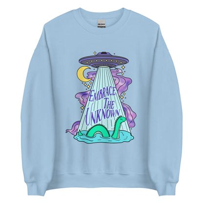 UFO embrace the unknown sweatshirt, alien sweatshirt